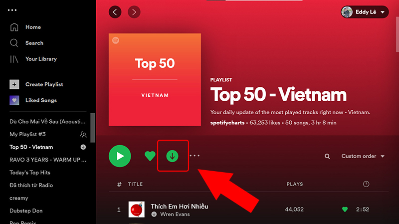 Hoàn tất tải nhạc trên Spotify