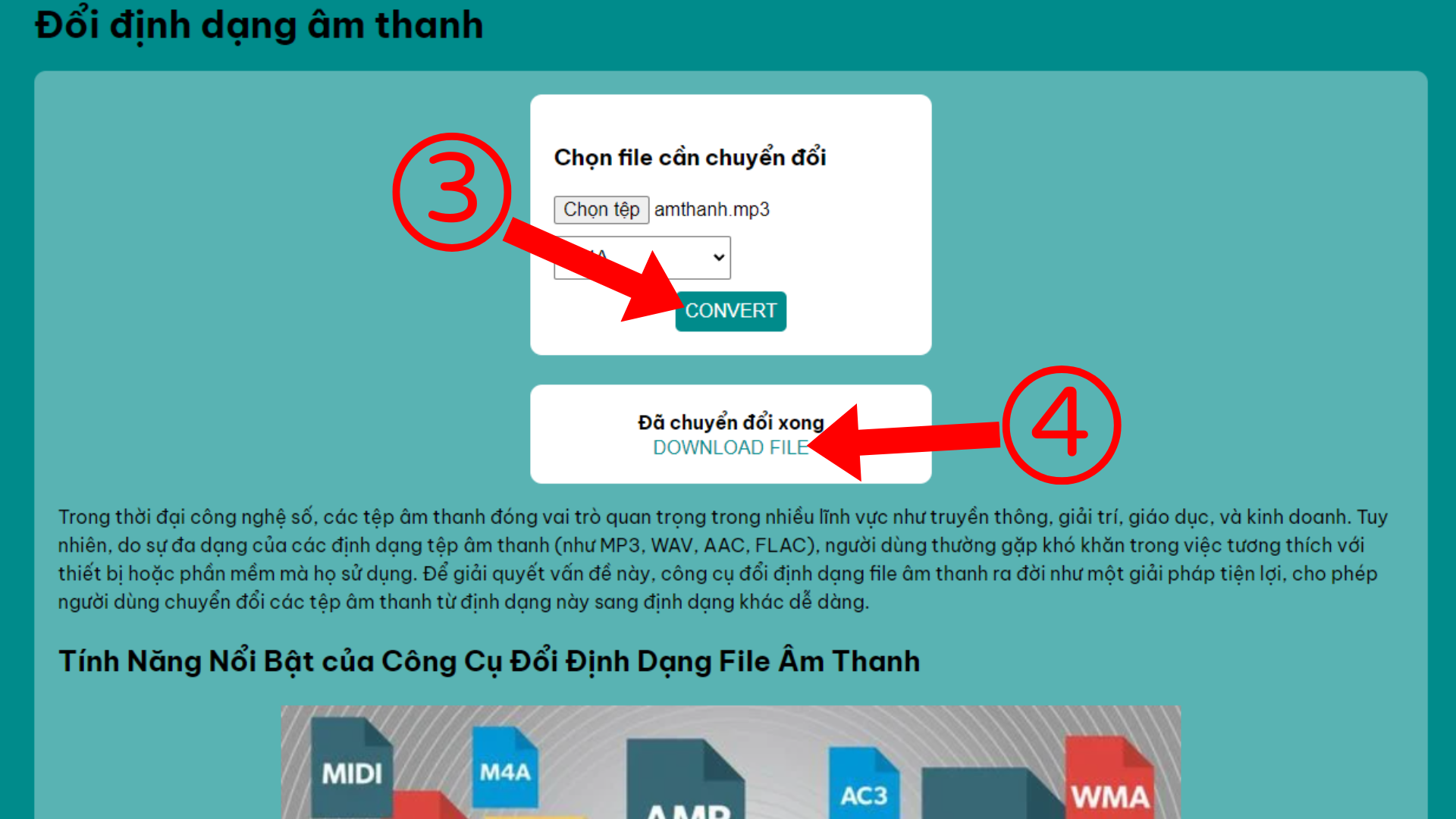 Hướng dẫn đổi định dạng âm thanh